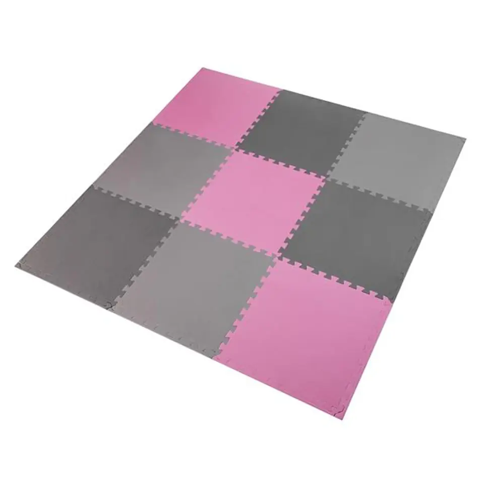 ⁨MP10 PUZZLE MAT MULTIPACK PINK-GREY 9 PIECES 10MM ONE FITNESS⁩ at Wasserman.eu