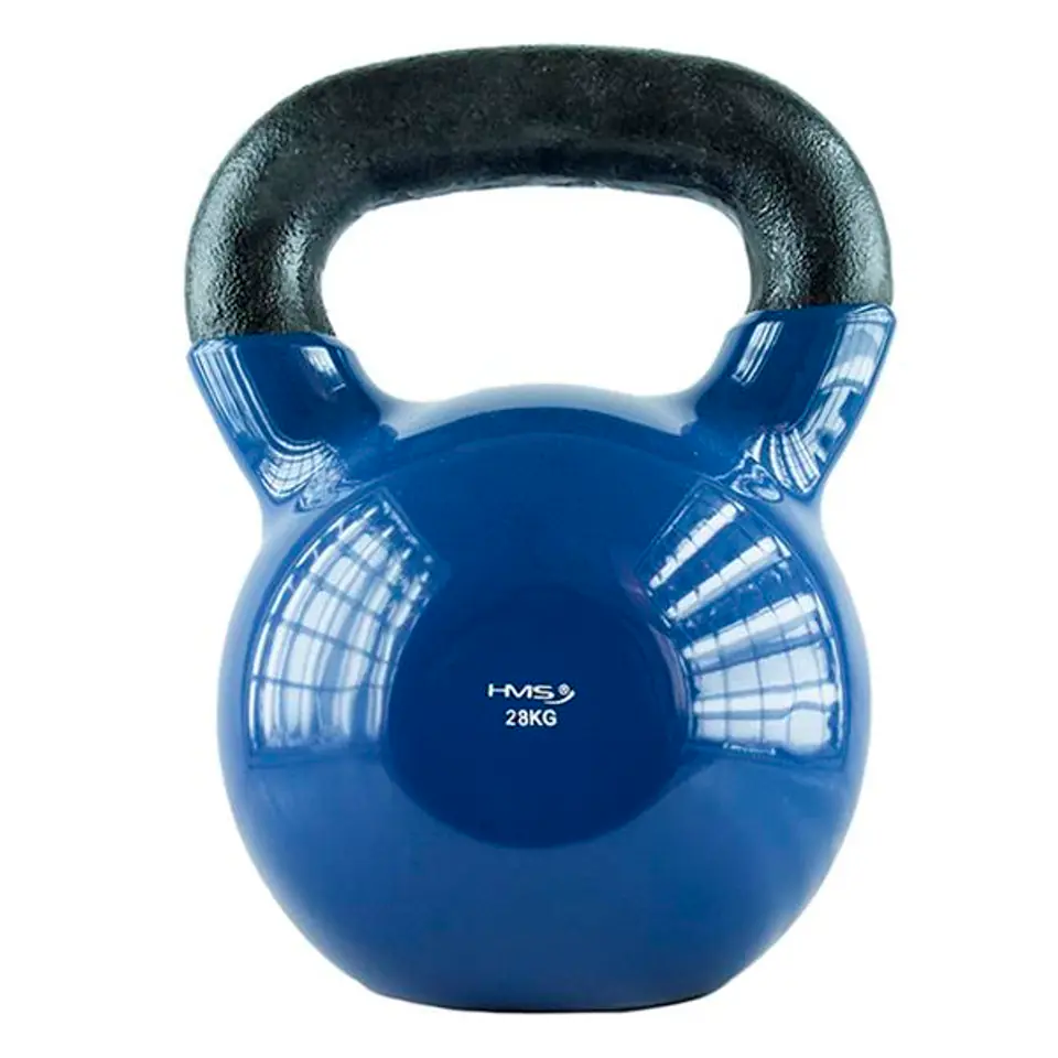 ⁨Vinyl kettlebell 28 kg navy blue HMS KNV28⁩ at Wasserman.eu