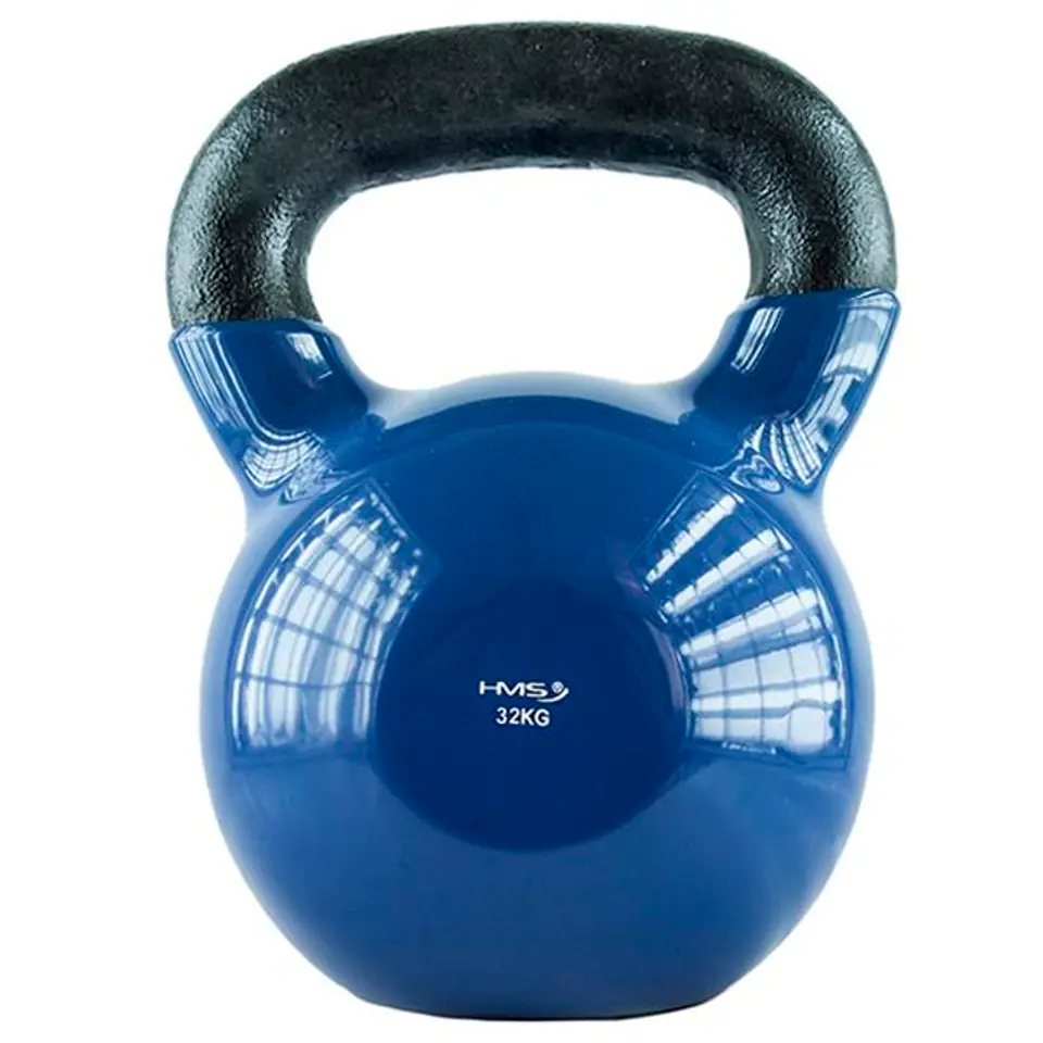 ⁨Vinyl kettlebell 32 kg navy blue HMS KNV32⁩ at Wasserman.eu