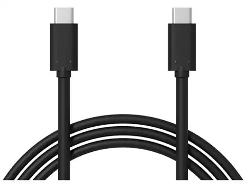 ⁨USB 3.1 Typ C bis Typ C Schwarzes Kabel 1 m blasen⁩ im Wasserman.eu