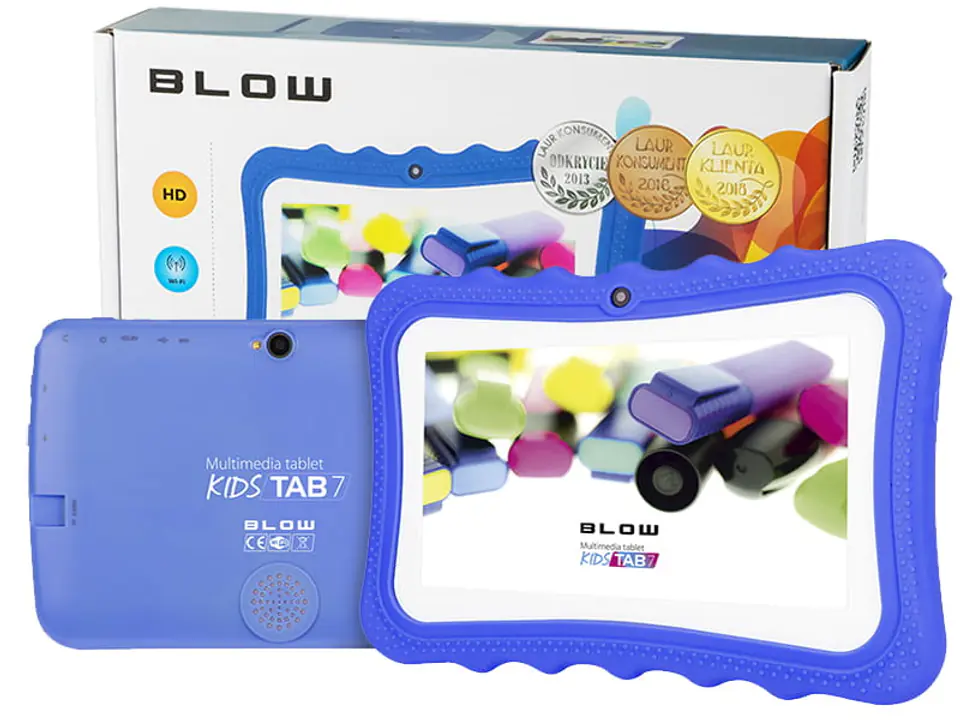 ⁨Tablet kidsTAB7 2MP 2GB Wifi Blow + etui (niebieski)⁩ w sklepie Wasserman.eu