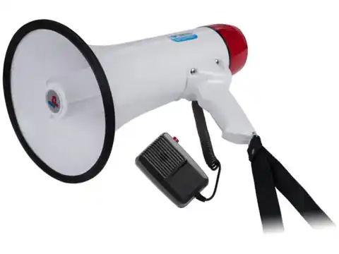 ⁨A horn-type portable megaphone with a siren (DH- 10, 20 W.)⁩ at Wasserman.eu