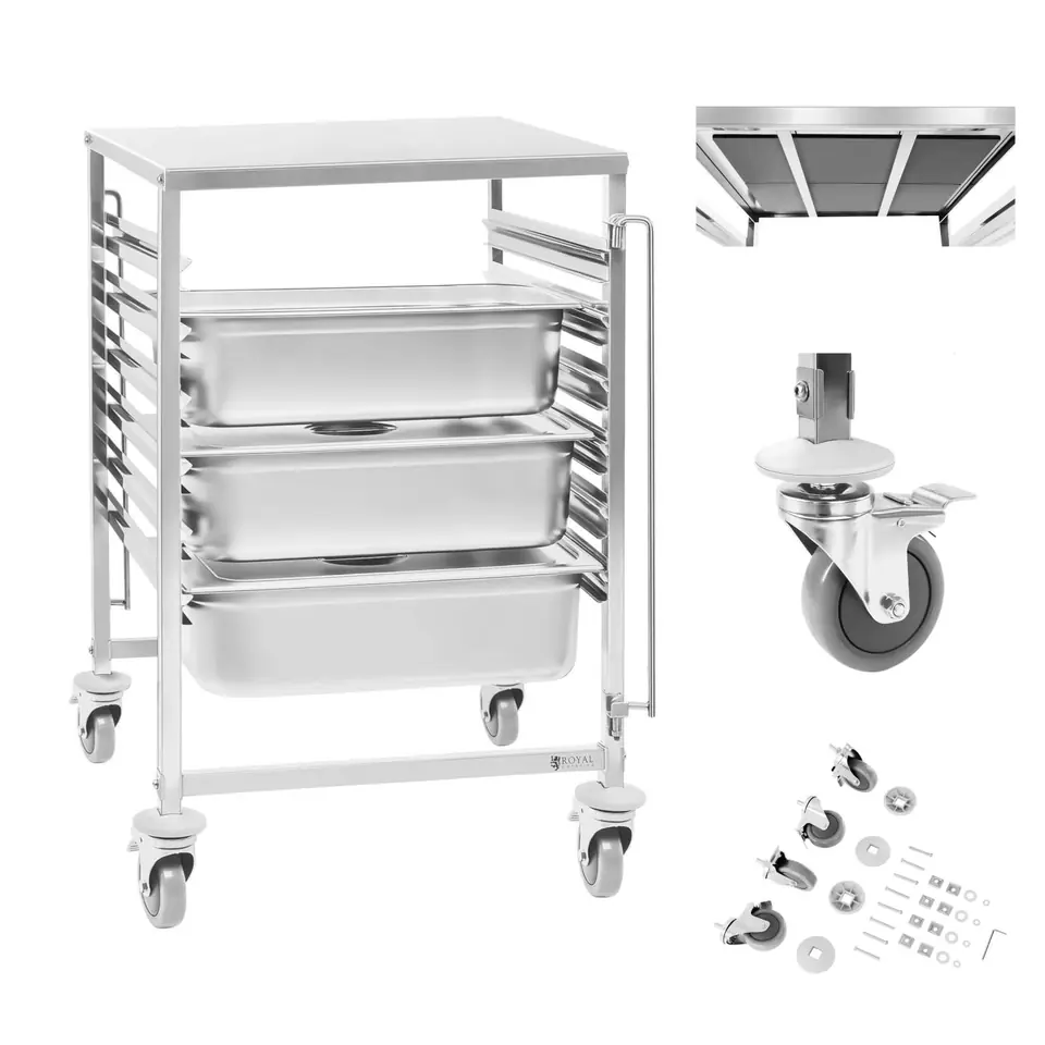 ⁨Catering trolley for transporting containers 6x GN2/1⁩ at Wasserman.eu