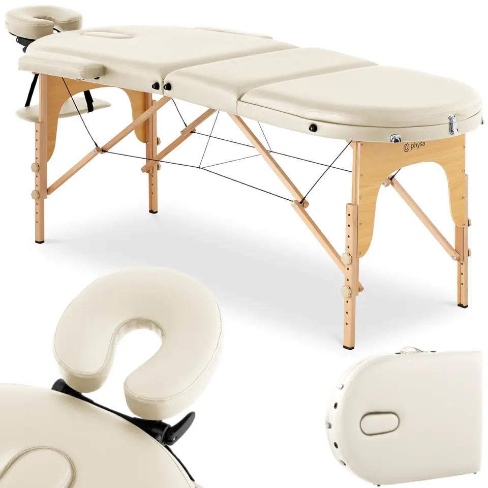 Table massage bed portable folding with wooden frame Colmar Beige up to 227 kg beige at Wasserman.eu
