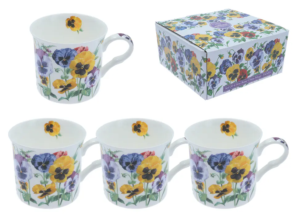 ⁨Set of 4 cups - Pansy (FBCh)⁩ at Wasserman.eu