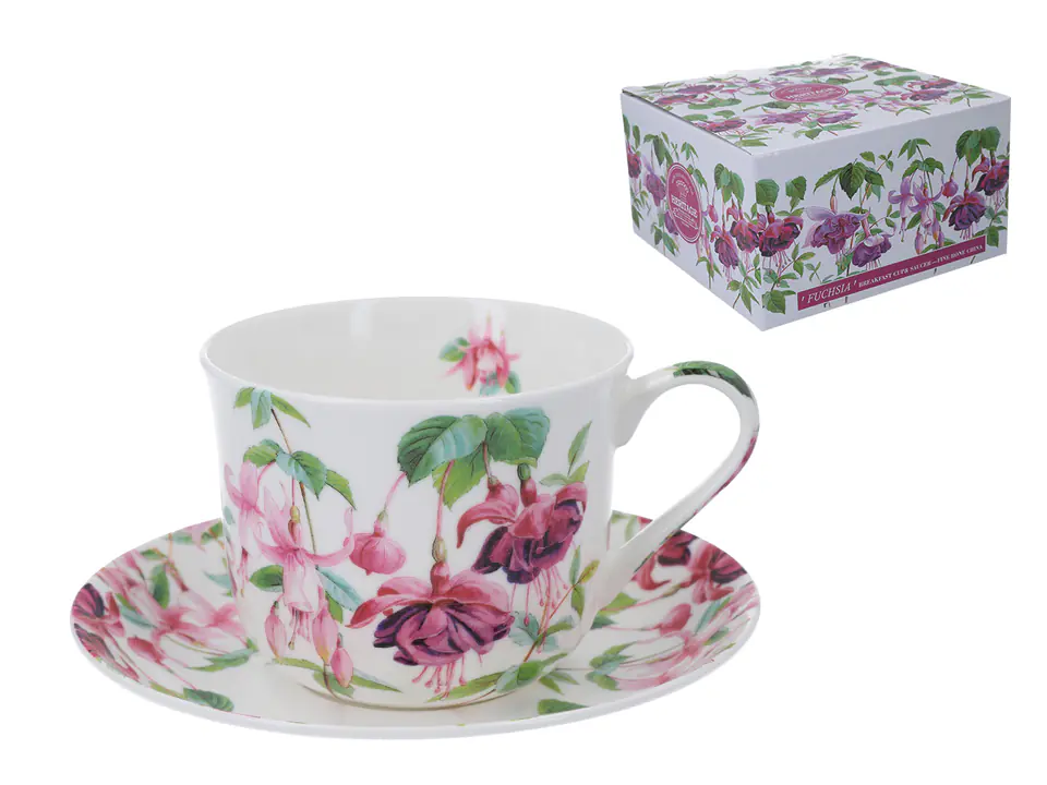 ⁨Breakfast cup with saucer - Fuchsia (FBCh)⁩ at Wasserman.eu