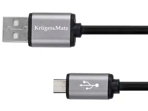 ⁨Kabel USB - micro USB 1m Kruger&Matz Basic⁩ w sklepie Wasserman.eu