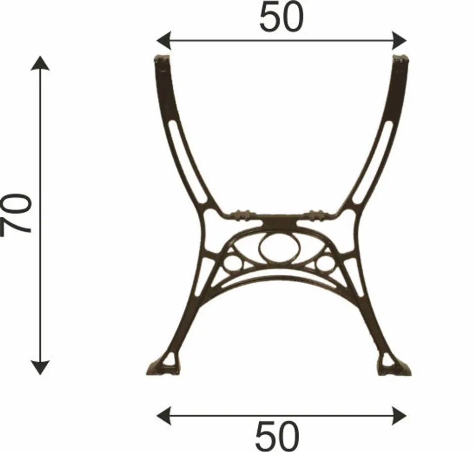 ⁨ALUMINIUM LEG FOR RETRO TABLE, SET 2PCS⁩ at Wasserman.eu