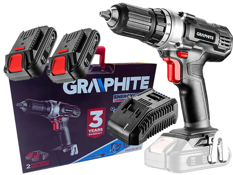 18V 2xaku Graphite cordless drill / driver at Wasserman.eu