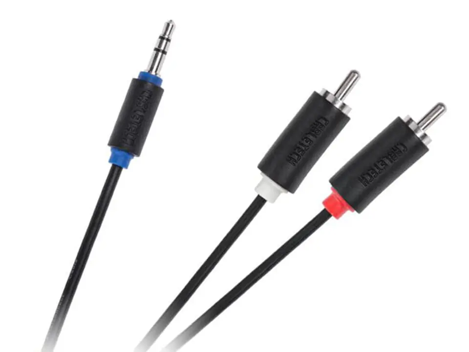 ⁨Kabel jack 3,5mm - 2 RCA 3 metry⁩ w sklepie Wasserman.eu