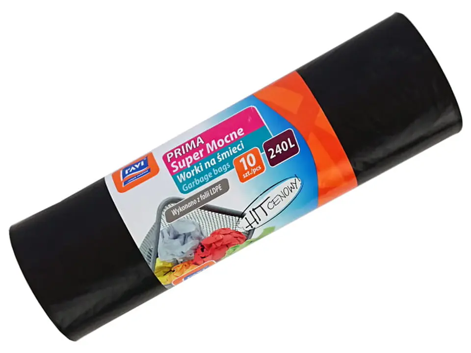 Schwarze Ravi Prima LDPE Müllsäcke (240 l, 10 Stk) im Wasserman.eu