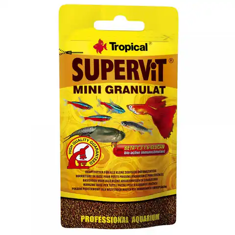 ⁨TROPICAL Supervit Mini Granulat - Futter für Aquarienfische - 10 g⁩ im Wasserman.eu