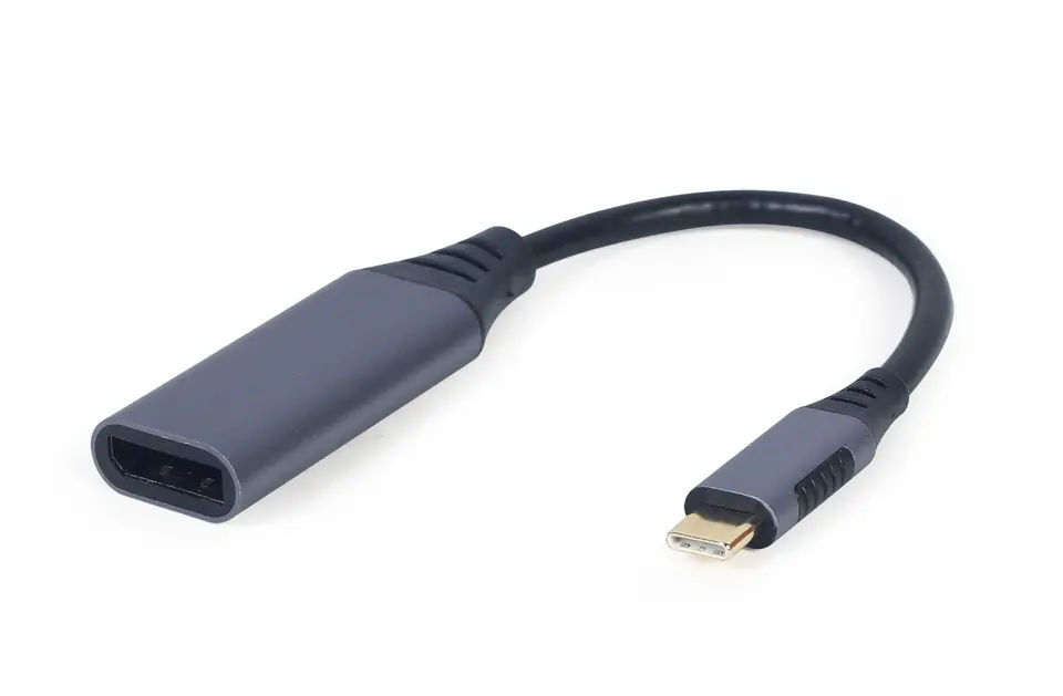 ⁨GEMBIRD ADAPTER Z USB TYPE-C DO DISPLAYPORT NA KABLU SZARY⁩ w sklepie Wasserman.eu