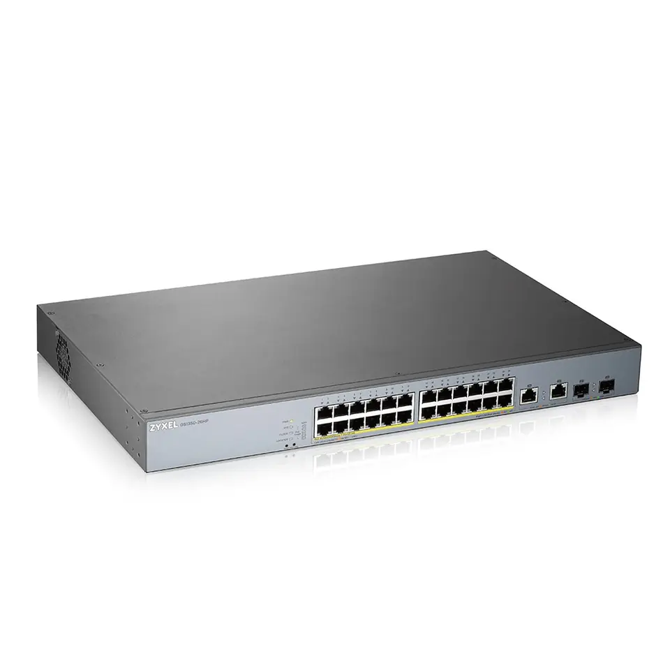 ⁨Zyxel GS1350-26HP-EU0101F network switch Managed L2 Gigabit Ethernet (10/100/1000) Grey Power over Ethernet (PoE)⁩ at Wasserman.eu