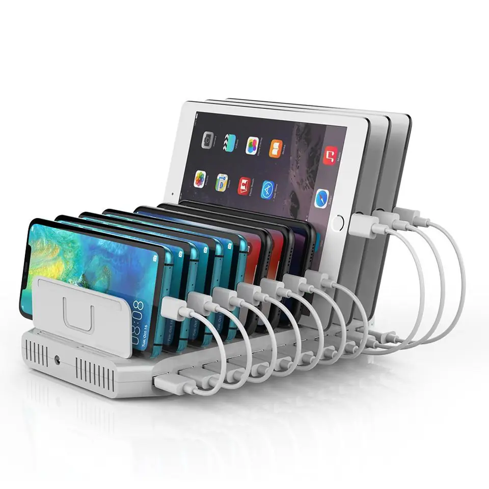 ⁨UNITEK STACJA ŁADUJĄCA 10X USB 2,4A 96W, Y-2172⁩ w sklepie Wasserman.eu