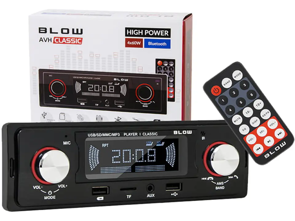 ⁨Radio samochodowe Blow AVH Classic Bluetooth SD i USB⁩ w sklepie Wasserman.eu