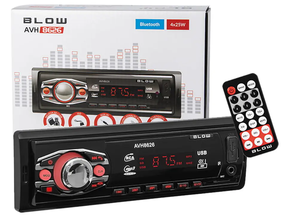 ⁨Radio samochodowe Blow AVH 8626 bluetootch USB SD⁩ w sklepie Wasserman.eu