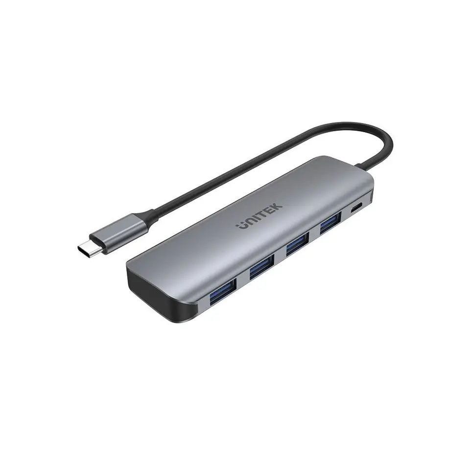 ⁨UNITEK HUB USB-C 4XUSB 3.1 GEN1, MICROUSB, H1107A⁩ w sklepie Wasserman.eu