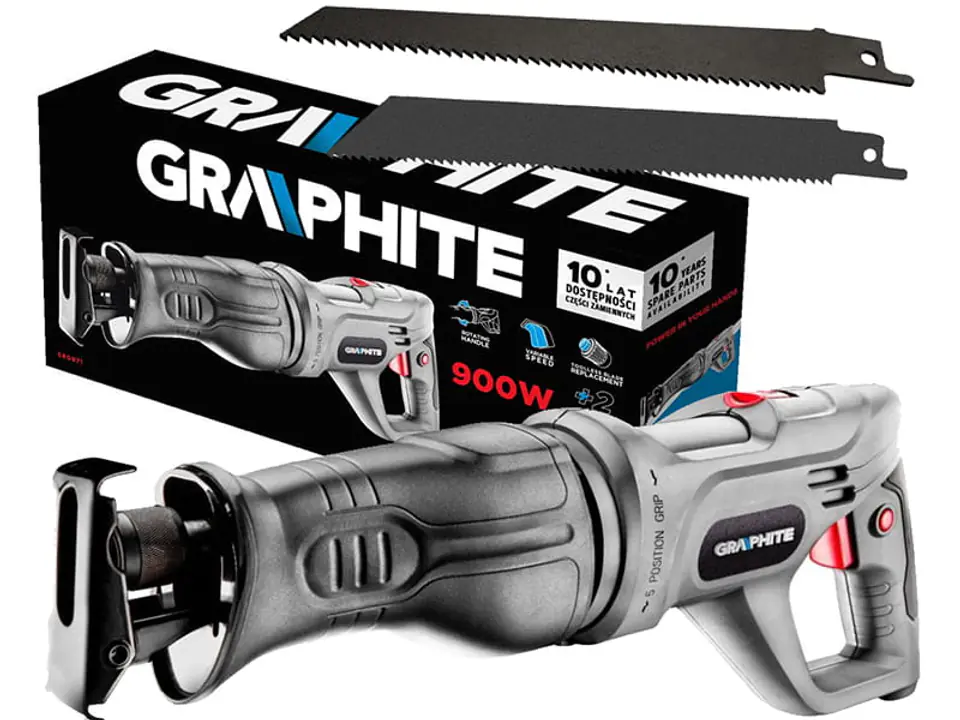 ⁨Reciprocating saw 900W Graphite 58G971 plus saw blades⁩ at Wasserman.eu