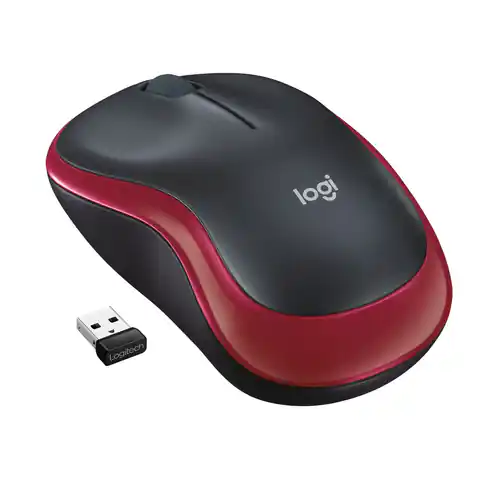 ⁨Mysz Logitech M185 910-002240 (optyczna; 1000 DPI; kolor czerwony)⁩ w sklepie Wasserman.eu