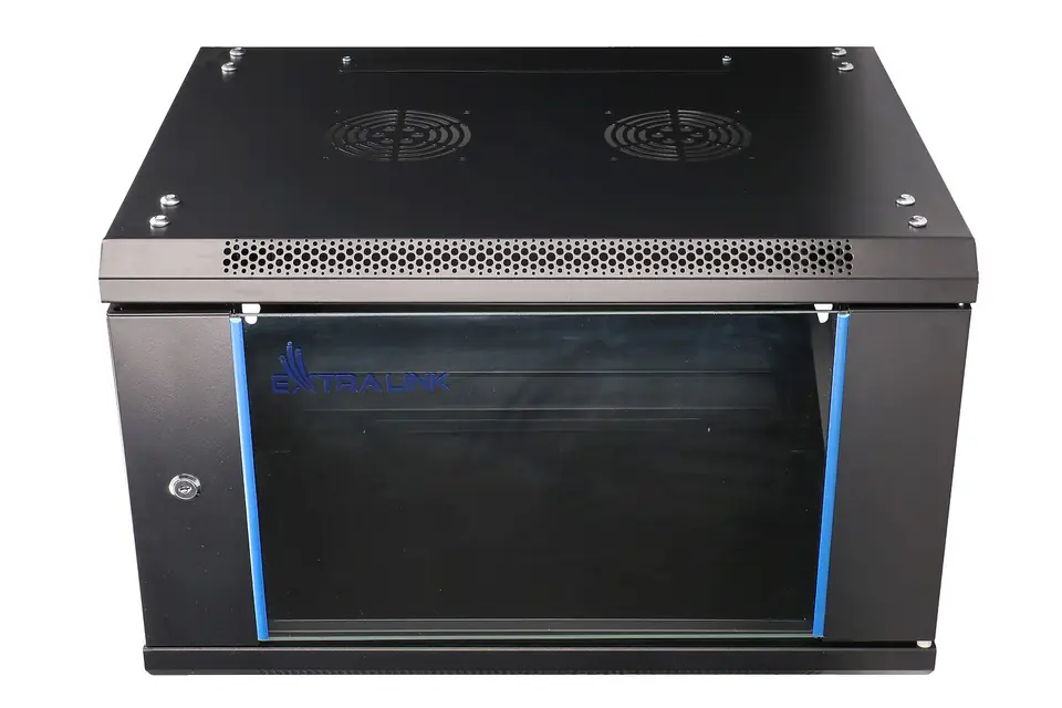 ⁨Extralink EX.7232 rack cabinet 6U Wall mounted rack Black⁩ at Wasserman.eu