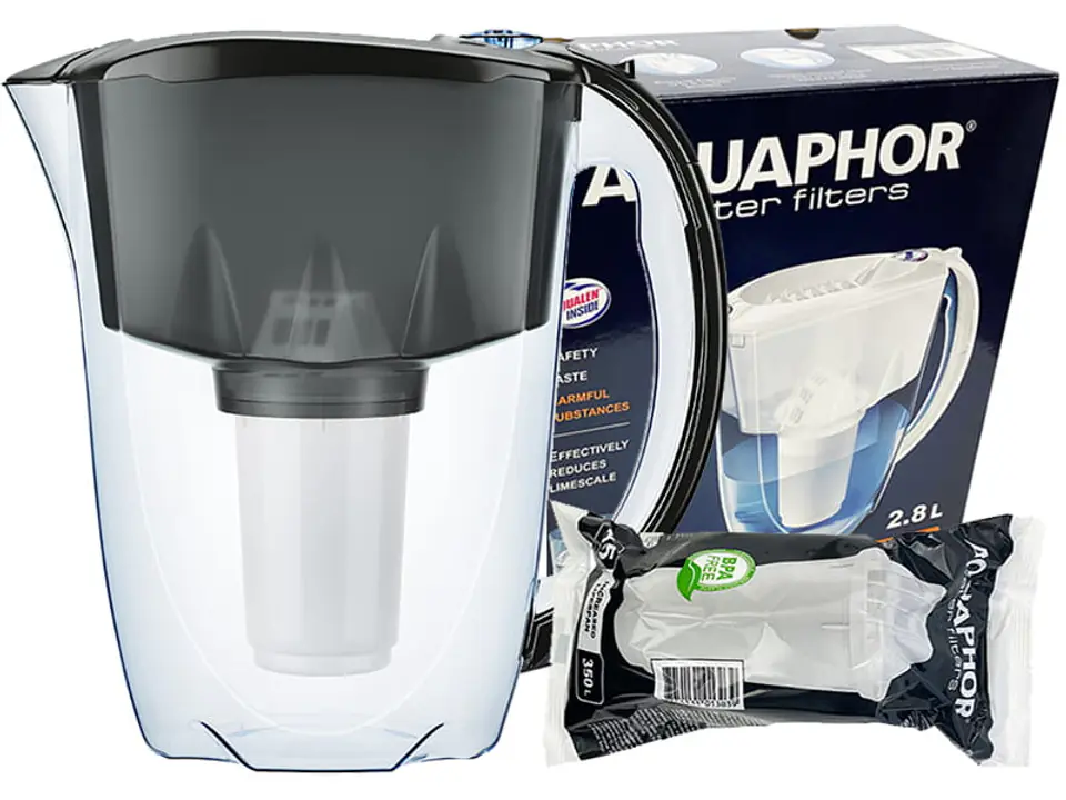 Filter jug 2.8L Aquaphor Prestige (black) at Wasserman.eu