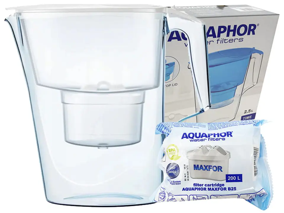 ⁨Filterkrug 2,5 l Aquaphor Time (Weiß)⁩ im Wasserman.eu