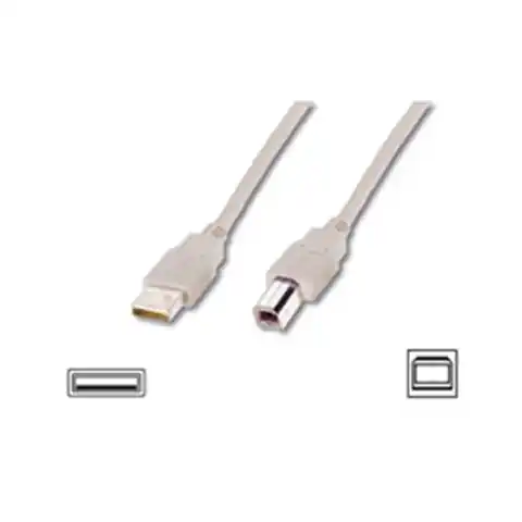 ⁨Logilink USB 2.0 connection cable USB A male, USB B male, 5 m, Grey⁩ w sklepie Wasserman.eu