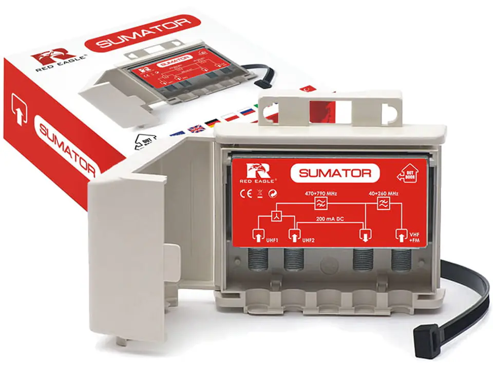 ⁨Sumator masztowy Red Eagle sumuje 2x UHF + 1x VHF⁩ w sklepie Wasserman.eu