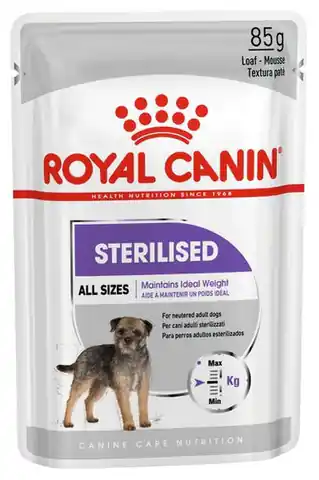 ⁨Royal Canin Sterilised karma mokra dla psów dorosłych, wszystkich ras po sterylizacji, pasztet saszetka 85g⁩ w sklepie Wasserman.eu