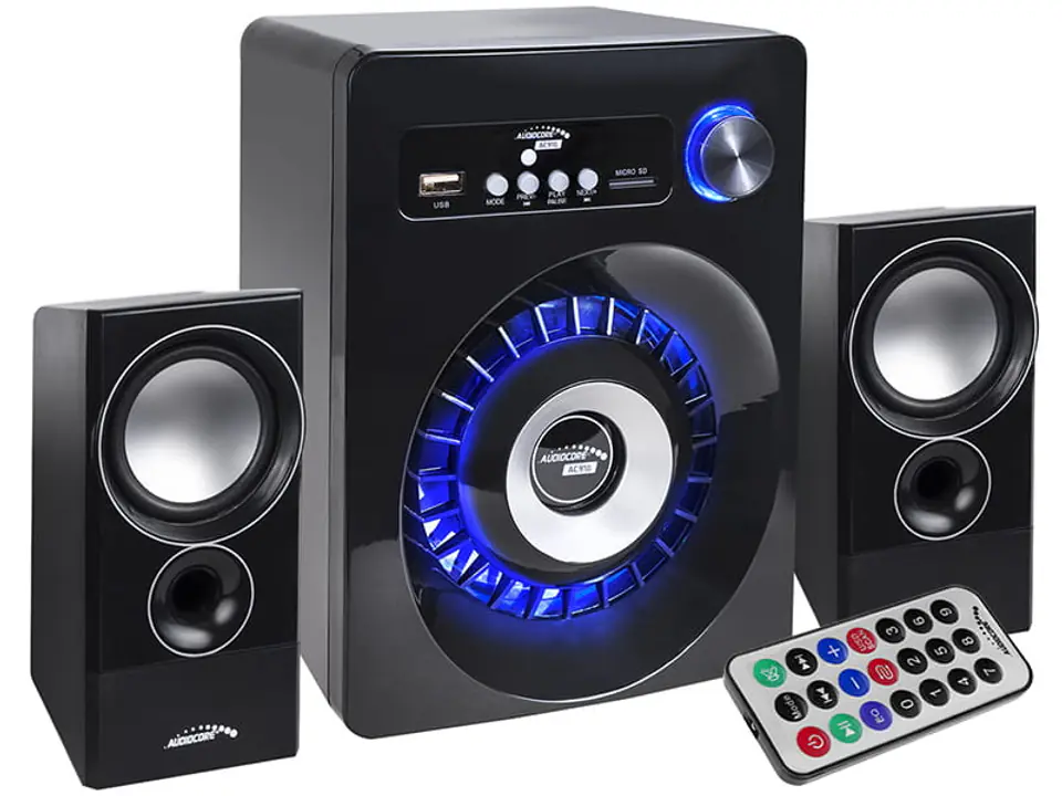 ⁨Bluetooth 2.1 speakers, FM radio, micro SD, AUX, USB⁩ at Wasserman.eu