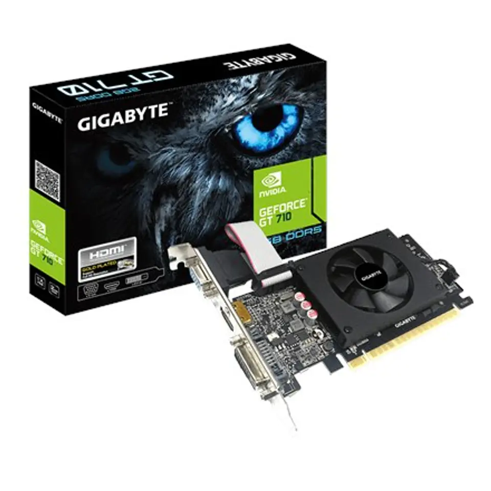 ⁨GeForce GT710 2GB GDDR5 64bit Low Profile DVI/HDMI/D-SUB⁩ at Wasserman.eu