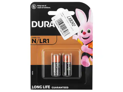 ⁨2 szt. Bateria alkaliczna Duracell LR1 MN9100 blister (1LM)⁩ w sklepie Wasserman.eu