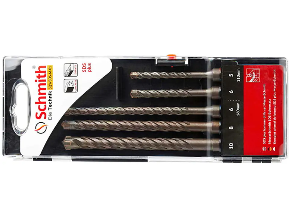 ⁨Concrete drill bits SDS plus Schmith set (5 pieces)⁩ at Wasserman.eu