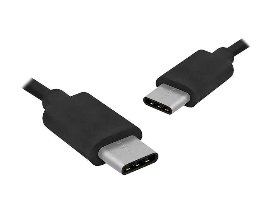 ⁨1 szt.  PS Kabel USB 3.1 Type-C -Type-C, 1m, czarny.⁩ w sklepie Wasserman.eu