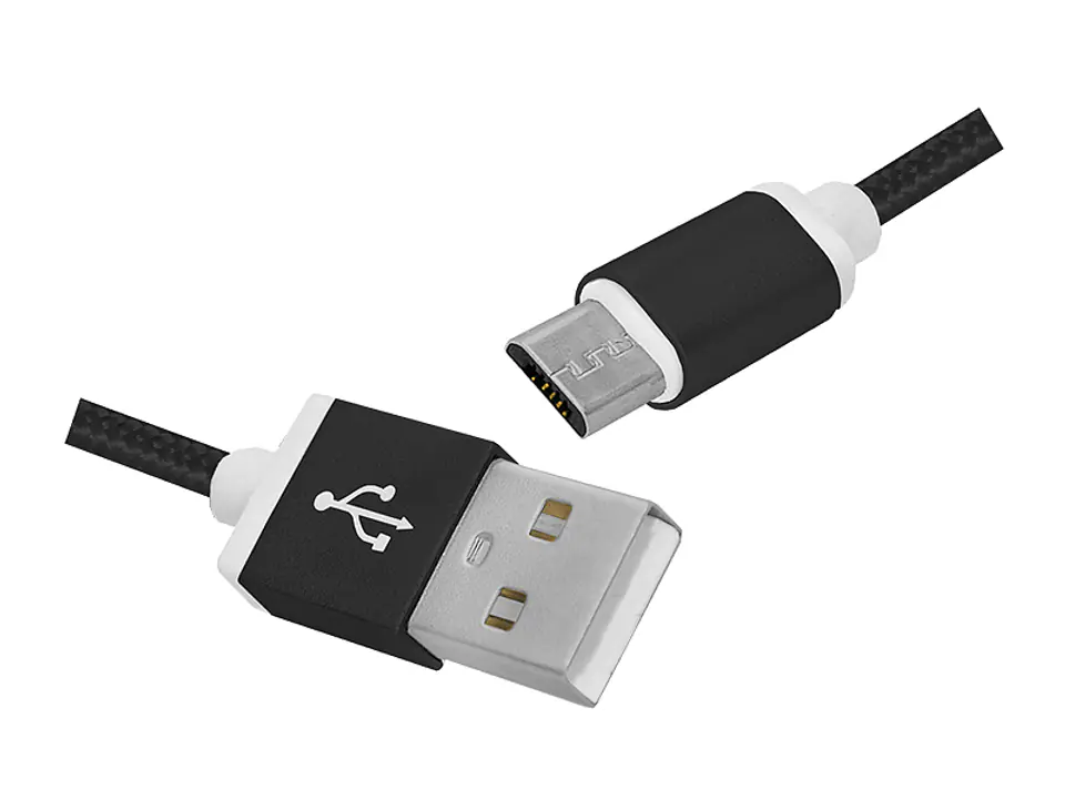 ⁨PS USB -microUSB cable, 1m, black. (1LM)⁩ at Wasserman.eu