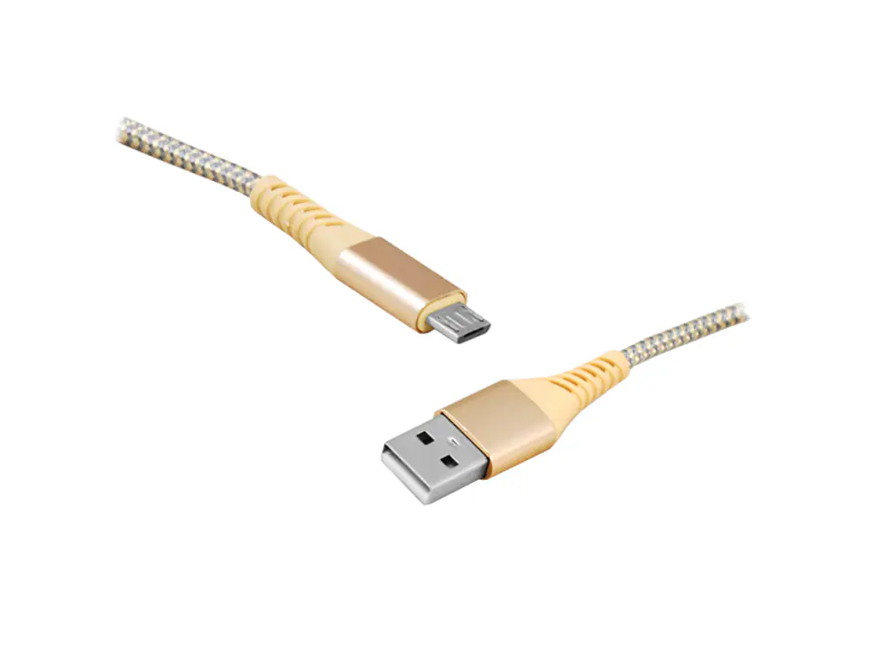 ⁨PS USB cable - microUSB, 1m, gold. (1LM)⁩ at Wasserman.eu