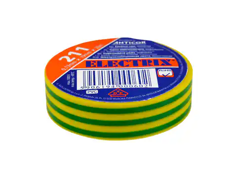 ⁨Electrix 211 PVC tape, green, 19 mm x 20 m. (1LM)⁩ at Wasserman.eu