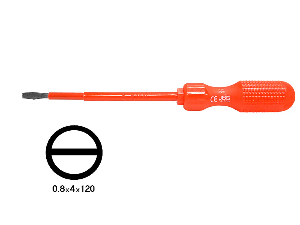 ⁨Insulated flat screwdriver 4x120 J638210 JBS, certified. (1LM)⁩ at Wasserman.eu