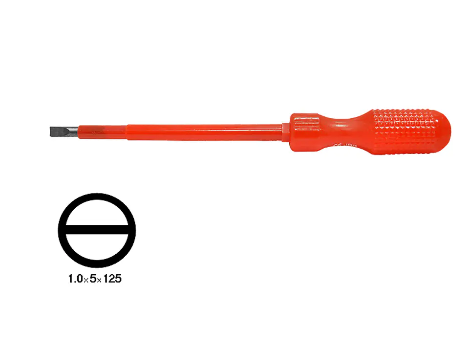 ⁨Isolierter Flachschraubendreher 5x125 J63822 JBS, zertifiziert. (1LM)⁩ im Wasserman.eu
