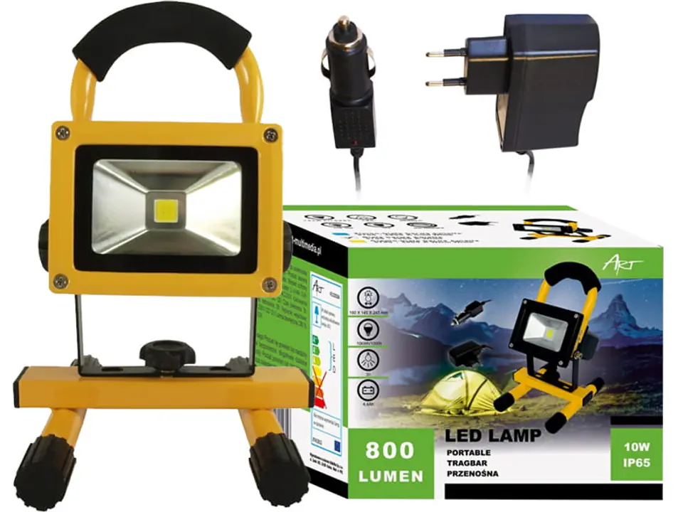 Lampa LED przenośna zewnętrzna, stojak (10W) w sklepie Wasserman.eu