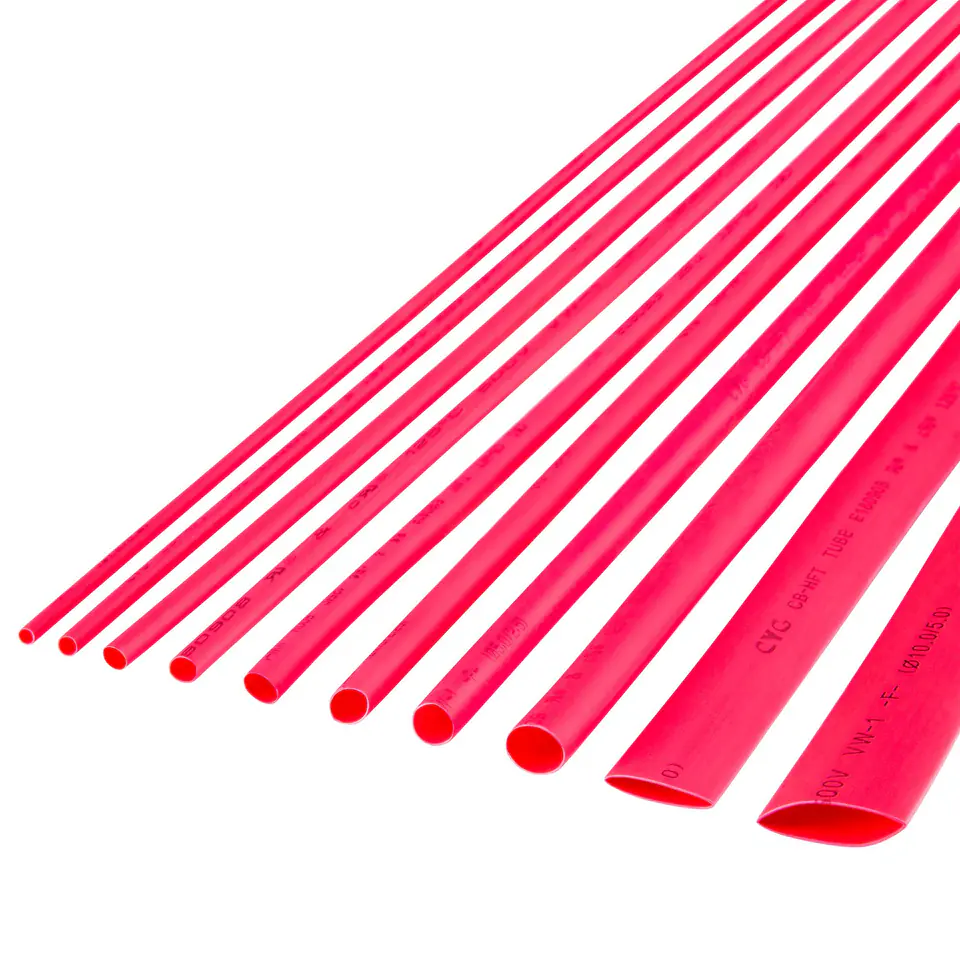 ⁨Rurka termokurczliwa 1,5 mm-1 m czerwona Cabletech (1LL)⁩ w sklepie Wasserman.eu