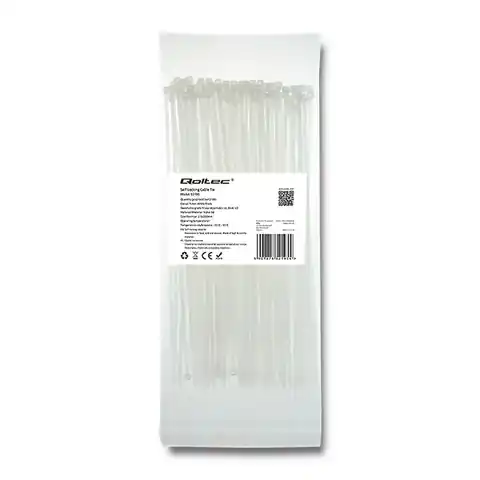 ⁨Qoltec Opaska zaciskowa | 2.5*200mm | Nylon UV | Biała (0NC)⁩ w sklepie Wasserman.eu