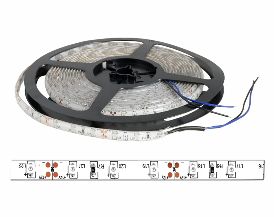 ⁨PS LED cord ECO IP65, blue, 300 SMD3528 LEDs, 5m, white substrate. (1LM)⁩ at Wasserman.eu