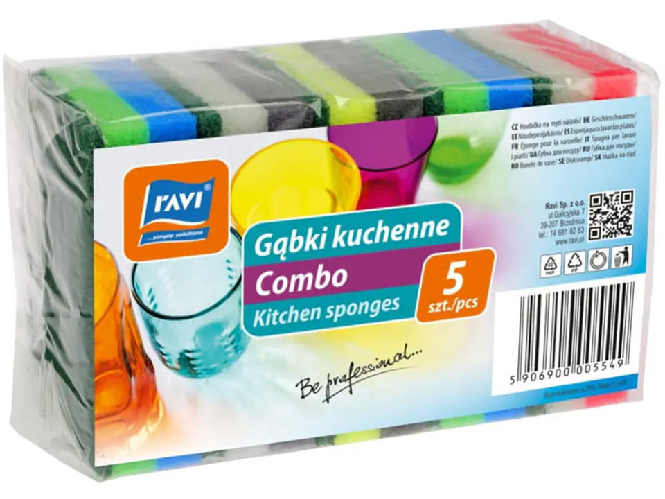 Kitchen sponges, three-layer Ravi Combo 5 pieces at Wasserman.eu