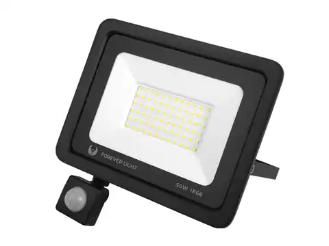 ⁨1 szt. PS Naświetlacz Proxim II Slim LED + PIR SMD, 50 W, 4500 K, biały neutralny.⁩ w sklepie Wasserman.eu