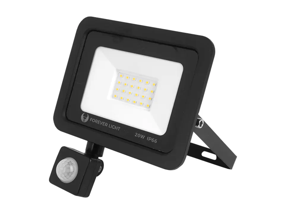 ⁨PS PROXIM II SLIM LED SMD floodlight 20W, neutral light 4500K+PIR. (1LM)⁩ at Wasserman.eu