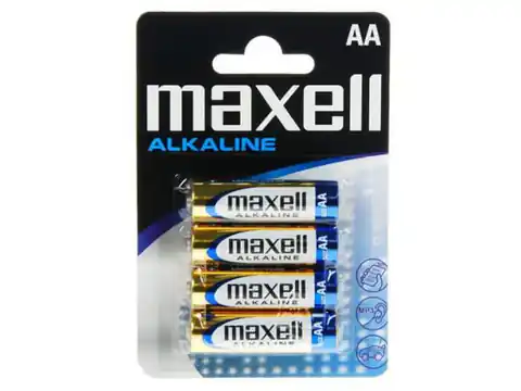 ⁨AA LR06 1.5V alkaline Maxell batteries 4 pcs⁩ at Wasserman.eu