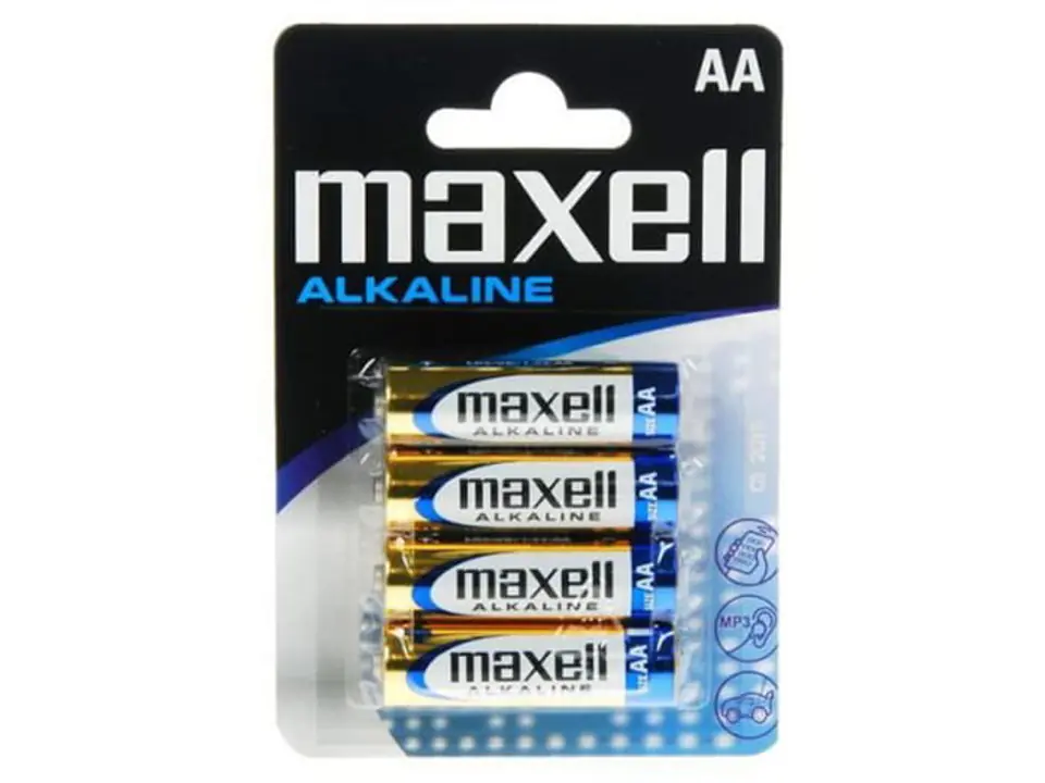 ⁨AA LR06 1.5V alkaline Maxell batteries 4 pcs⁩ at Wasserman.eu