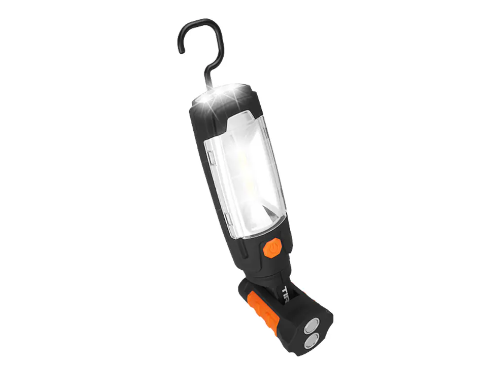 ⁨1 szt. Lampa warsztatowa profesjonalna TS-1108 z akumulatorem, 3.7V/2000mAh, COB 3W+6LED z ładowarką sieciową i samochodową.⁩ w sklepie Wasserman.eu